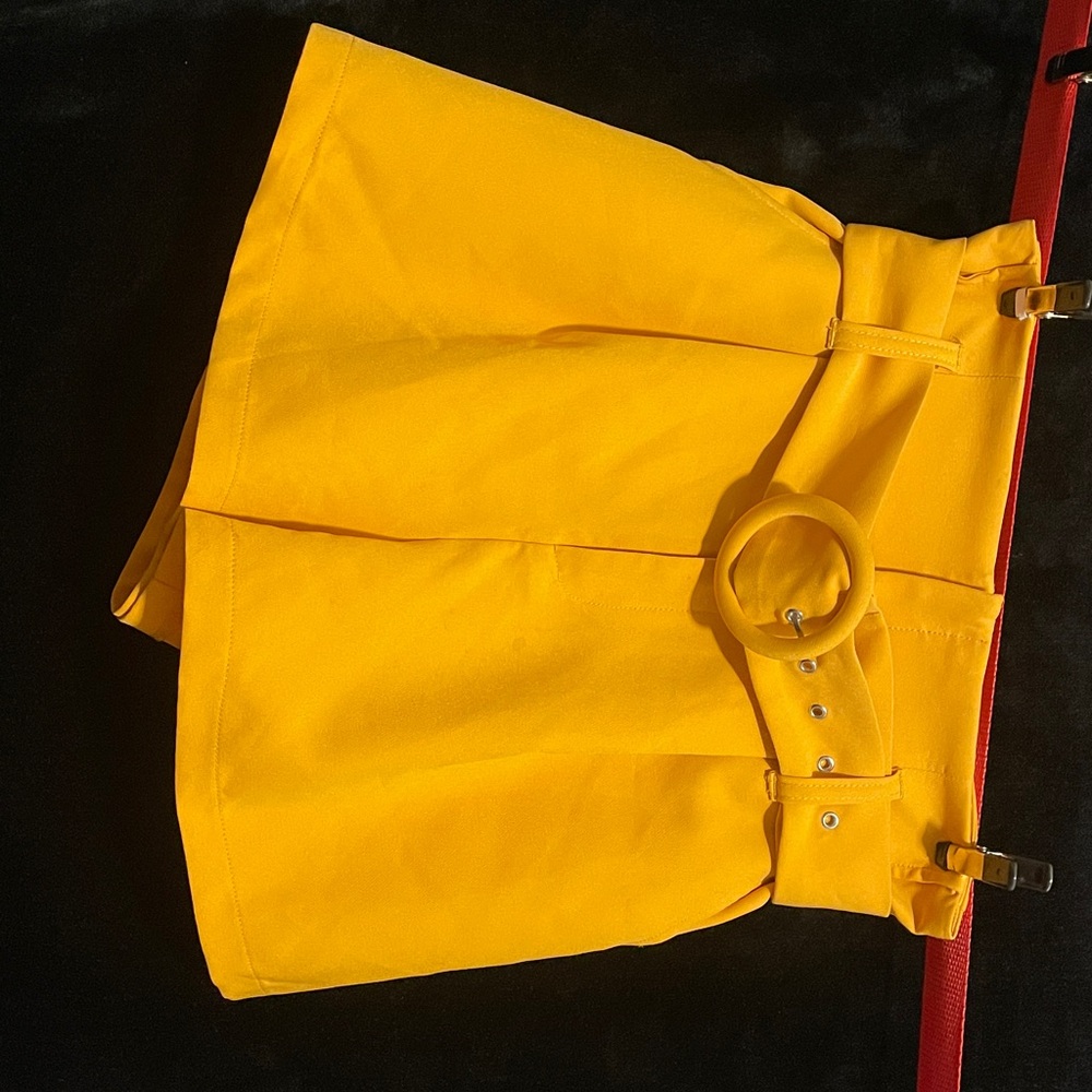 Forever 21 Bright Yellow High-Waist Shorts